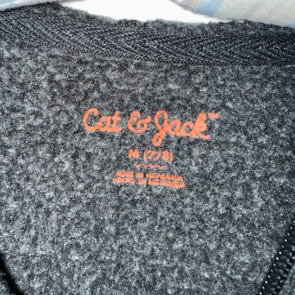Cat and Jack Hoodie Metallic Heart Hoodie - Girl's SZ Medium (7/8) - Picture 4 of 5